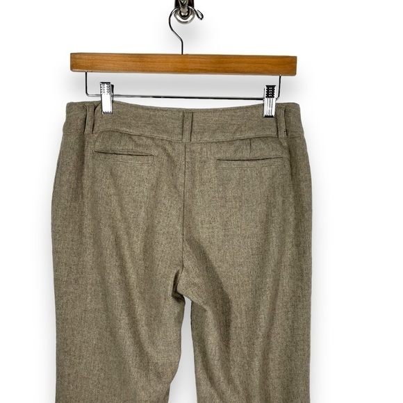 American Eagle Low Rise Wool Rise Straight Leg Trousers, Tan Tweed, Size 6 - Picture 8 of 10